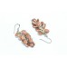 Handmade Women's bezel Earrings 925 Sterling Silver sandstone Gem Stones P 612